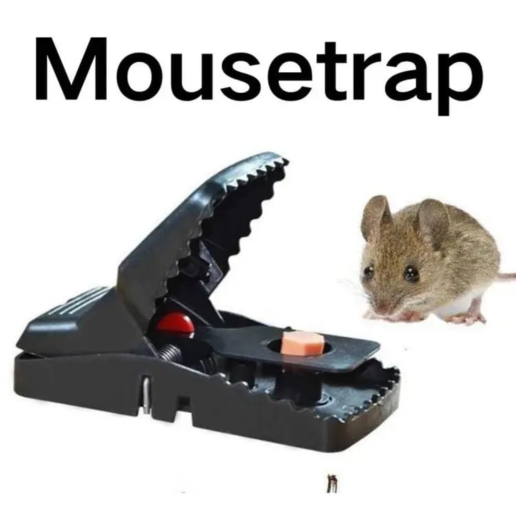 Heavy-Duty Black Mouse Trap By KitchenGo 🐭💥