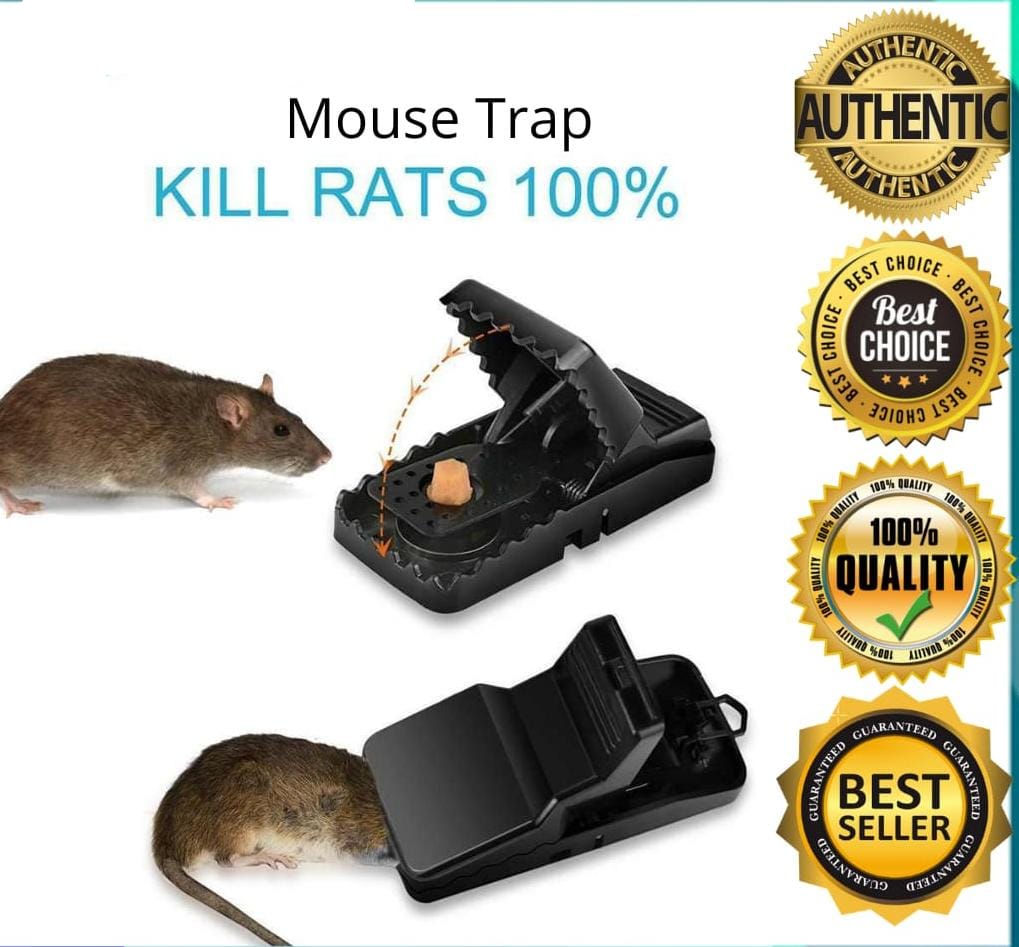 Heavy-Duty Black Mouse Trap By KitchenGo 🐭💥