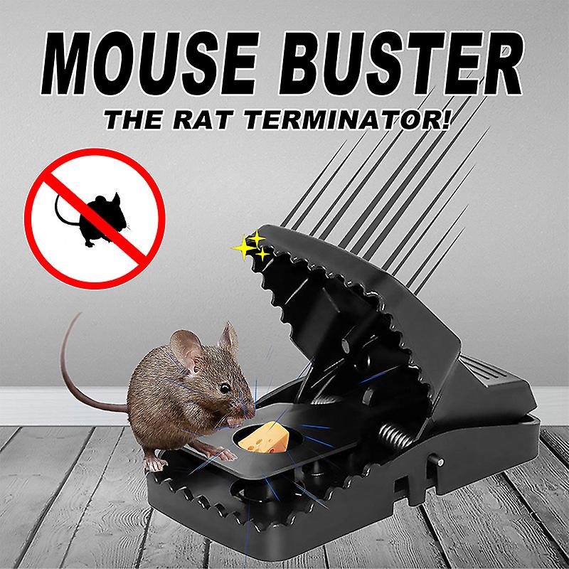 Heavy-Duty Black Mouse Trap By KitchenGo 🐭💥